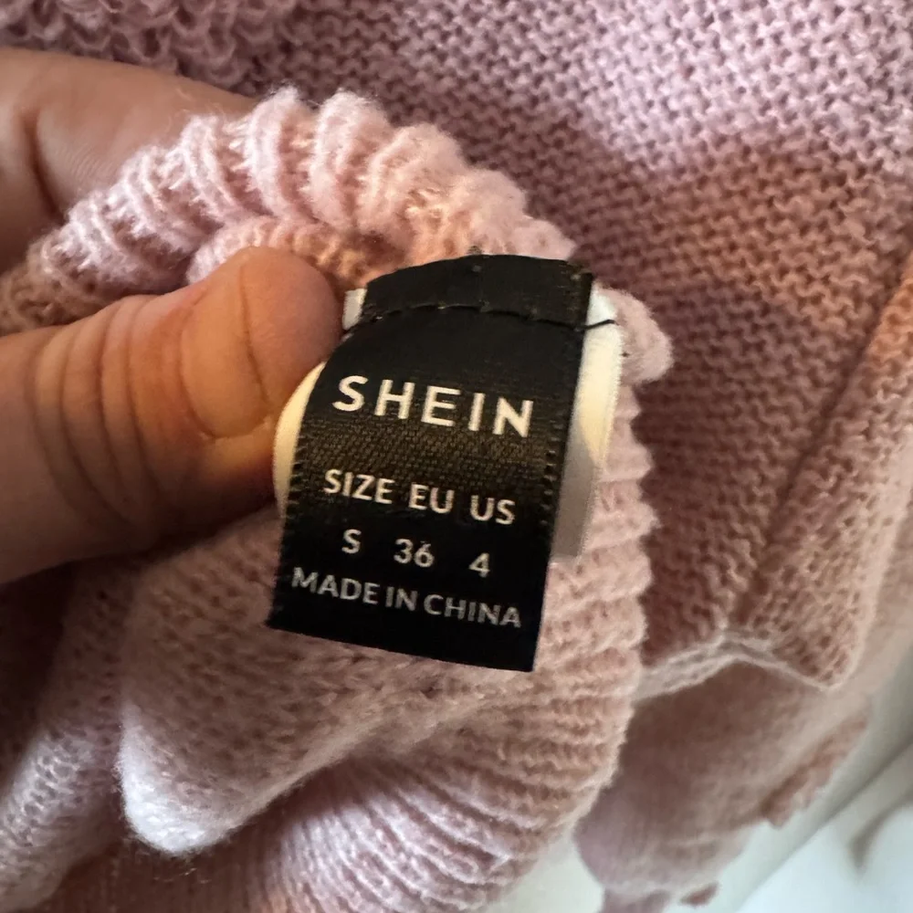 SHEIN Blush Heart Textured Sweater - Picture 3 of 3